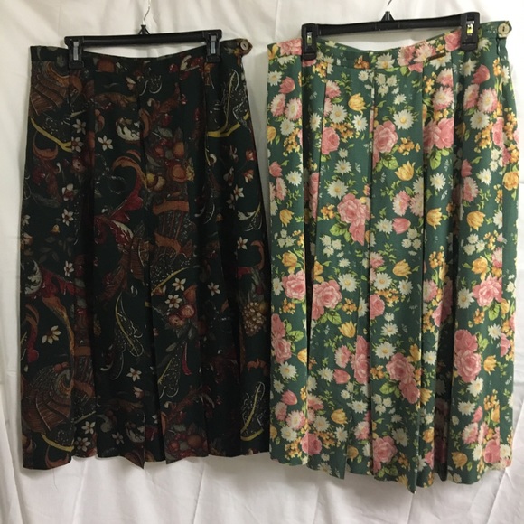 Geiger Vintage Floral Pleated Skirt - Picture 8 of 8